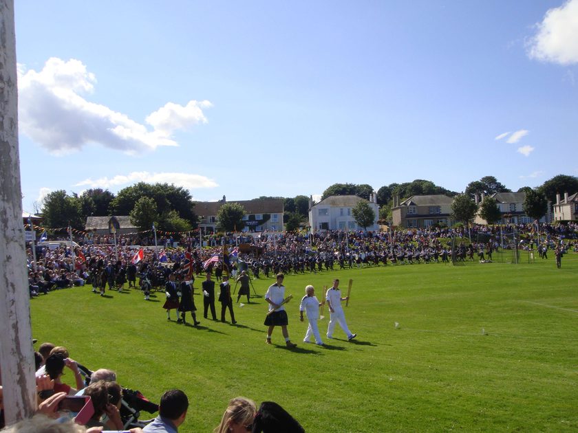 Olympic Torches arrive at Nairn Highland Games