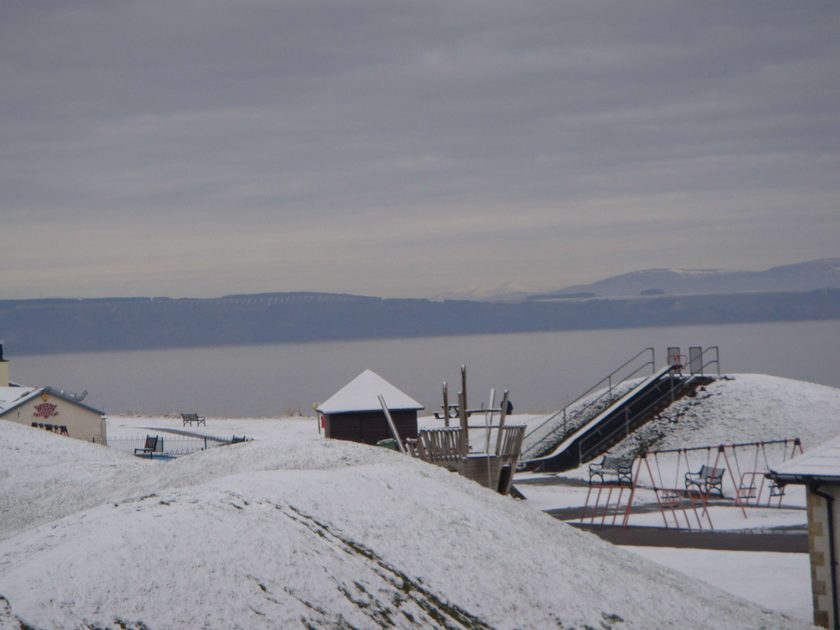 Links Play Park in Snow